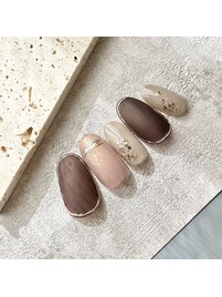 大人の秋ネイル