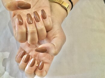 フリースタイル(Free Style)/☆ブラウンのシンプルネイル☆