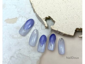ネイル ドゥ 岡山駅前店(Nail Doux)/ブルーニュアンスネイル