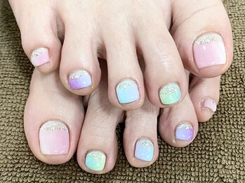 キャンアイドレッシー 博多店(Can I Dressy)の写真/博多駅すぐ!持ち込みデザイン¥6800★ハンドはワンカラー¥3500/カラグラ¥3500/フレンチラメライン¥4000