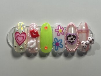 ジョアネイル(JOA Nail)/個性派ネイル/春/ハート/花