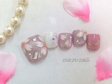 ミーヨ ネイル(mi-yo nail)/★フット桜ネイル【定額¥10450】