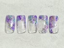 紫陽花ニュアンスネイル
