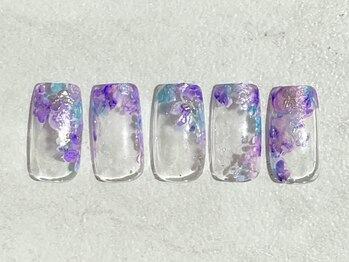 紫陽花ニュアンスネイル