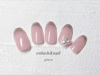 エストラッシュアンドネイル 銀座店(est lash&nail)/マグネットフレンチネイル