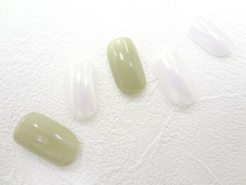 ネイルサロン クイール 小山店(NAIL SALON QUILL)/ワンカラー×オーロラ