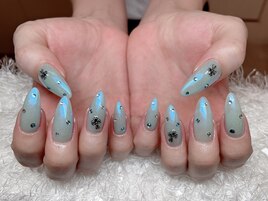 ブルーオーロラネイル