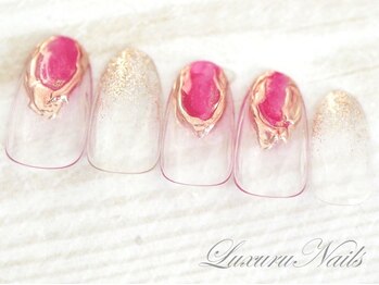 ラグジュアリーネイルズ カワグチ(Luxury Nails Kawaguchi)/クリア*ニュアンスデザイン