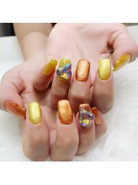 宝石マグネットネイル