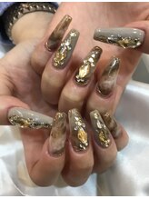 エスフィーネイルサロン ブリーユ(Esfy nailsalon Brille)/秋色天然石風ネイル