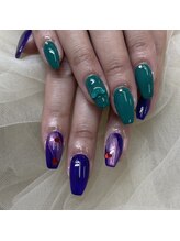 オーク ガーデン 中目黒(OAK garden)/バイカラーネイル