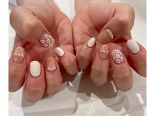 ネイルサロン リスタ(Rista)/花　ホロ　ピンク