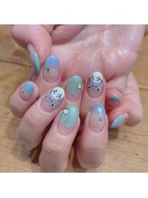 アトリエ ツメ(atelier TsuMe)/カエル　蛙　手描きアート