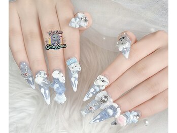 キャラクターネイル、長さだし