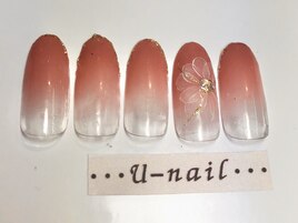 手書きフラワーネイル