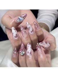 ハートミラーネイル