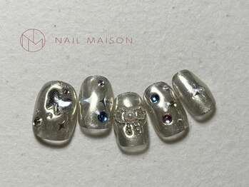 ネイルメゾン 梅田(NAIL MAISON)/シルバージュエルパーツネイル