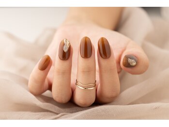 エムスラッシュ ネイル センター北店(M.SLASH)/ブラウンお洒落ネイル