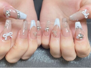ダイアモンドネイルスタジオ 新宿店(Diamond Nail Studio)の写真/【ソフトジェルオフ無料♪】幅広い持ち込みデザインにもご対応♪技術力とパーツ種類が自慢♪やり放題7500～