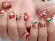 ネイルルージュ(Nail Rouge)/華やかクリスマスネイル