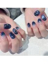 星降る夜空ネイル