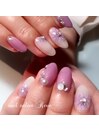 春、ふんわりフラワーネイル