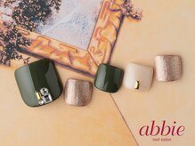 ネイルサロン アビー グランデュオ蒲田店(abbie)/秋色カーキビジュー◇￥10582