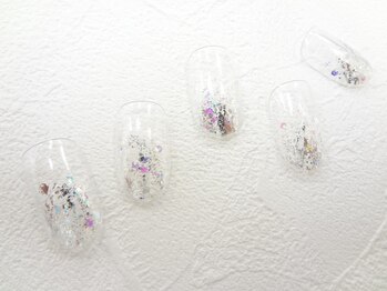 ネイルサロン クイール 小山店(NAIL SALON QUILL)/ラメグラデ×ホイル