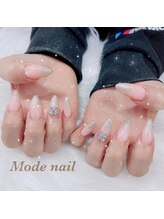 モードネイル(Mode nail)/ベージュ+ラメグラデ
