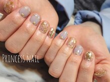 プリンセスネイル(Princess nail)/金箔アート