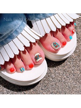 リグネイルスタジオ(Lig nail studio)/ターコイズフットネイル