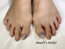 マンディーズ(MandY's)/フットネイル/ラメ/シルバー
