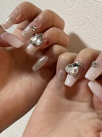 白グラデ×ハート