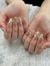 ワンカラー、ラメグラデーション
