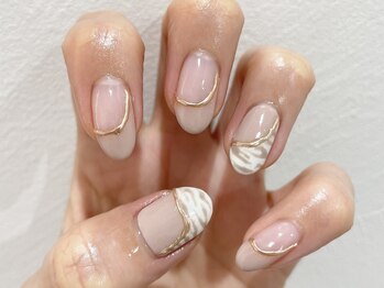 クォーターリゾートネイル(QUARTER RESORT nail)/アニマル柄ネイル・寅☆