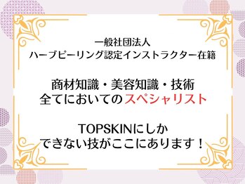 トップスキン 新宿(TOPSKIN)/肌質改善専門スタッフによる施術
