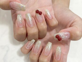 テラス(TERRACE)の写真/【新規&4Week以内の再来・付替オフ無料】ラメグラデーション¥3900☆3千円台でオシャレな手元に♪