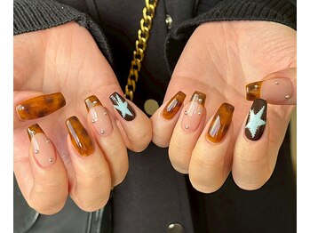 アニマル×星ネイル☆