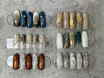 イーズネイル 堺(e's Nail)の写真/くぅ限定!【サンプルから選ぶ♪大人のニュアンスネイル¥6500】お洒落なあなたに似合う個性派アートをご提案