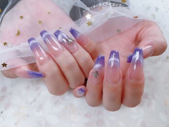 スノーネイルサロン 新宿店(Snow nail salon)/マグネットフレンチ/パーツ