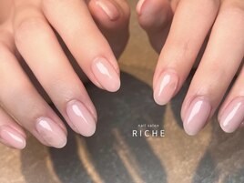 シンプルなハートホロネイル