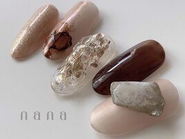秋色ニュアンスネイル
