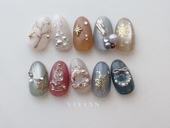 ヴィヴィアン ネイル(Vivian nail)/クリスマス選べるアートコース