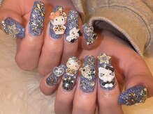 パーツゴテゴテ派手ネイル！パーツの種類も豊富にご用意！！