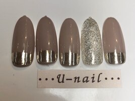 グレージュミラーネイル
