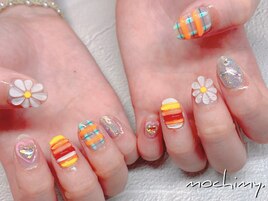 ＊ぷくぷくカラフルネイル＊