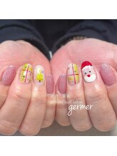 ジェルメ(germer)/手描きサンタネイル♪