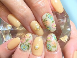 春にぴったり！手描きフラワー