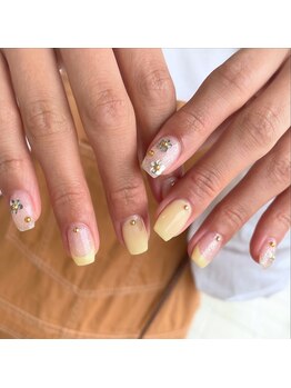 イエロー×フラワー