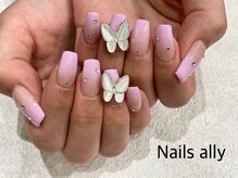 ネイルズアリー 立川店(Nails ally)/グラデーション×バタフライ×蝶